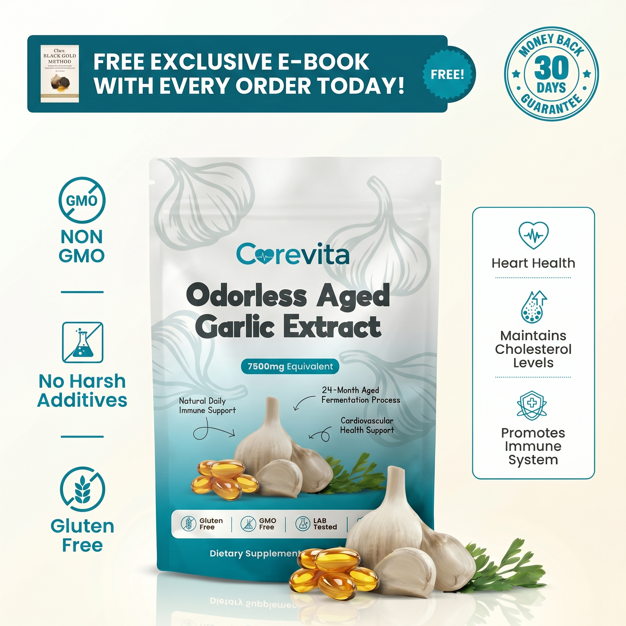 CoreVita™ Aged Odorless Garlic
